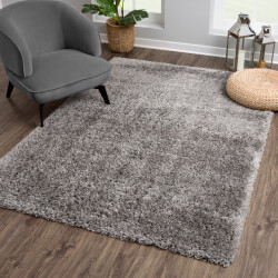 Muratap Porto soft fluffy vloerkleed hoogpolig effen donker 200x290 cm
