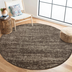 Muratap Relax oslo laagpolig effen vloerkleed rond modern tapijt bruin- 120 cm