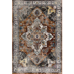 Muratap Picasso castana vintage vloerkleed terra / multi laagpolig-