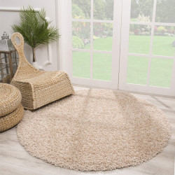 Muratap Loca shaggy rond vloerkleed hoogpolig- 150 cm rond