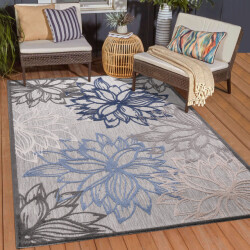 Muratap Binnen en buiten vloerkleed floral outdoor laagpolig tapijt 200x290 cm