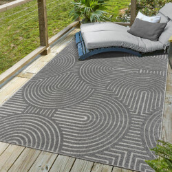 Muratap Berlin outdoor japandi - vloerkleed binnen en buiten laagpolig tapijt tuin- 80x150 cm