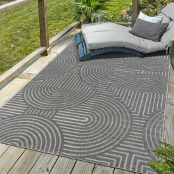 Muratap Berlin outdoor japandi - vloerkleed binnen en buiten laagpolig tapijt tuin- 120x170 cm