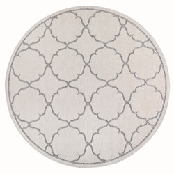 Muratap Berlin outdoor vloerkleed binnen en buiten laagpolig tapijt tuin - 150 cm rond