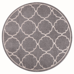 Muratap Berlin outdoor vloerkleed binnen en buiten laagpolig tapijt tuin licht grijs- 150 cm rond