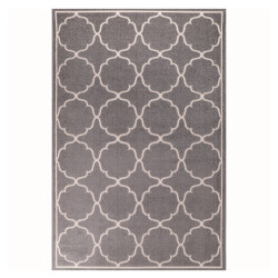 Muratap Berlin outdoor vloerkleed binnen en buiten laagpolig tapijt tuin licht grijs- 60x110 cm