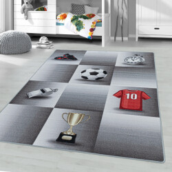 Muratap Play vloerkleed kinderkamer soccer star laagpolig 80x120 cm