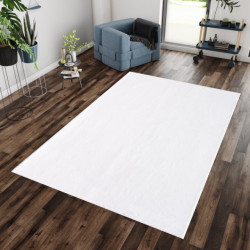 Muratap Soft basics wasbaar effen vloerkleed wit hoogpolig- 160x220 cm