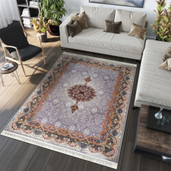 Muratap Isfahan oosters vloerkleed laagpolig klassiek vintage tapijt / multi- 80x300 cm