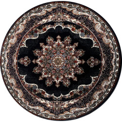 Muratap Isfahan oosters vloerkleed nain laagpolig klassiek vintage tapijt rond / navy / multi- 250 cm rond