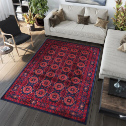 Muratap Keshan oosters vloerkleed laagpolig klassiek vintage tapijt / navy- 200x300 cm