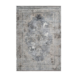 Muratap Luxury picasso elysee vloerkleed laagpolig luxe tapijt soft fluweel zilver- 200x290 cm