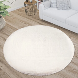 Muratap Paradise fluffy soft vloerkleed hoogpolig effen tapijt - 160 cm rond