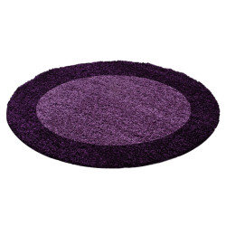 Muratap Basic rond shaggy kader vloerkleed hoogpolig- 160 cm rond