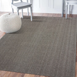 Muratap Natural vloerkleed wol polyester effen laagpolig vloerkleed woonkamer slaapkamer donker 160x230 cm