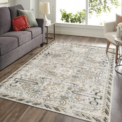 Muratap Nostalgia oriental vintage rechthoek laagpolig vloerkleed wasbaar anti-slip woonkamer slaapkamer multi 160x230 cm