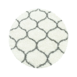 Muratap Opera soft shaggy rond hoogpolig vloerkleed cream- 160 cm rond