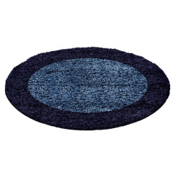 Muratap Basic rond shaggy kader vloerkleed hoogpolig- 160 cm rond
