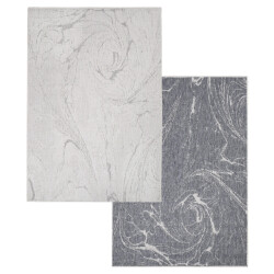 Muratap Duo binnen en buiten vloerkleed dubbelzijdig outdoor laagpolig tapijt grijs- 80x150 cm