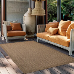 Muratap Solid binnen en buiten vloerkleed indoor & outdoor laagpolig effen beige- 240x340 cm