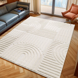 Muratap Japandi art vloerkleed boho scandinavisch laagpolig effen - 240x340 cm