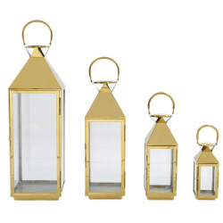 Kare Design Kare lantaarn giardino gold (set van 4)
