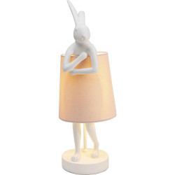 Kare Design Kare tafellamp animal rabbit white rose 50cm