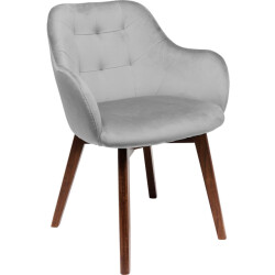 Kare Design Kare eetkamerstoel lady velvet stitch grey