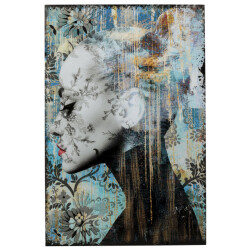 Kare Design Kare wandfoto glass lady flower 100x150cm