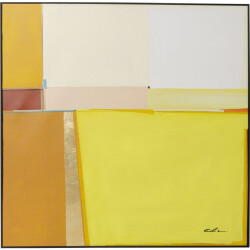 Kare Design Schilderij abstract shapes yellow 113x113cm