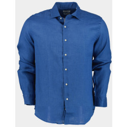 Bos Bright Blue Consenso casual hemd lange mouw camicia 9432900/293