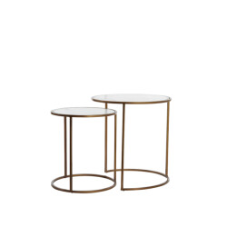 Light & Living bijzettafel ferati Ø50x52cm - set van 2