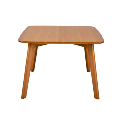 Leitmotiv side table bamboo square donker hout