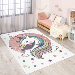Muratap Vloerkleed unicorn laagpolig anime kids roze 160x230 cm