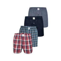 MG-1 Geweven wijde boxershorts heren core blauw 4-pack