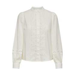 Jacqueline de Yong Jdyflo ls lace shirt wvn off-white