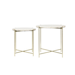 Light & Living bijzettafel besot Ø52x50cm - set van 2