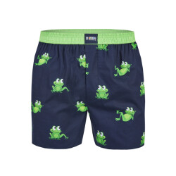 Happy Shorts X heren wijde boxershort met binnenbroek kikker print