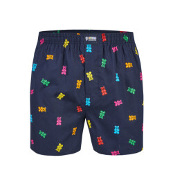 Happy Shorts X heren wijde boxershort met binnenbroek gummibeer print