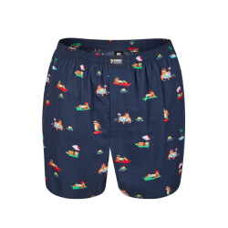 Happy Shorts X heren wijde boxershort met binnenbroek luiaard print