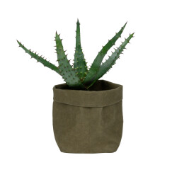 QUVIO Plantenzak uitwasbaar 9x9x15cm donker groen