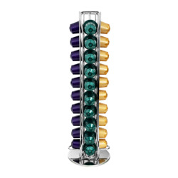 QUVIO Koffiecups standaard voor nespresso rond 40 capsules chroom