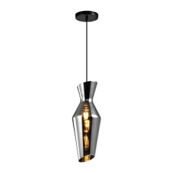 QUVIO Hanglamp met smoke glas grey