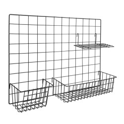 QUVIO Memobord staal + 3 items -