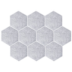 QUVIO Vilten memobord hexagon set van 10 -