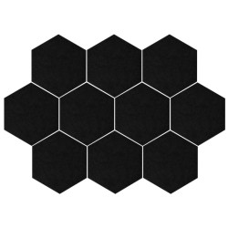 QUVIO Vilten memobord hexagon set van 10 -