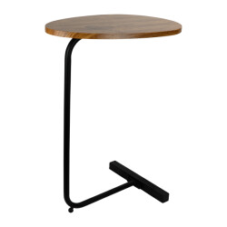 QUVIO Bijzettafel ovaal 30 x 45 x 60 cm -