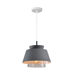 QUVIO Hanglamp metaal en glas quv5100l-grey
