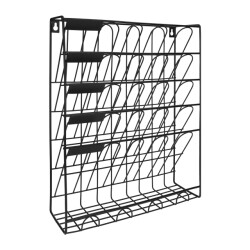 QUVIO Tijdschriftenhouder wand met 5 lagen metaal -