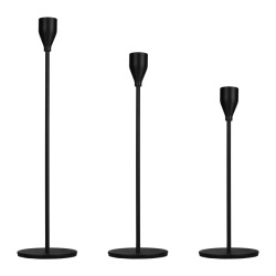 QUVIO Kaarsenstandaard set 3 delig metaal -